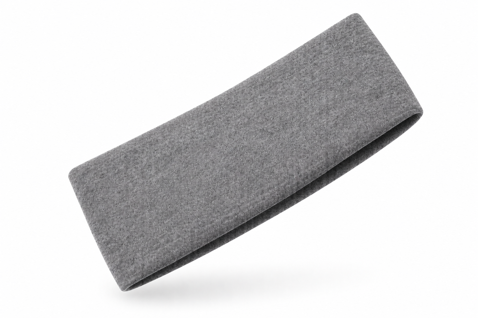 Wide polyester headband in grey fabric